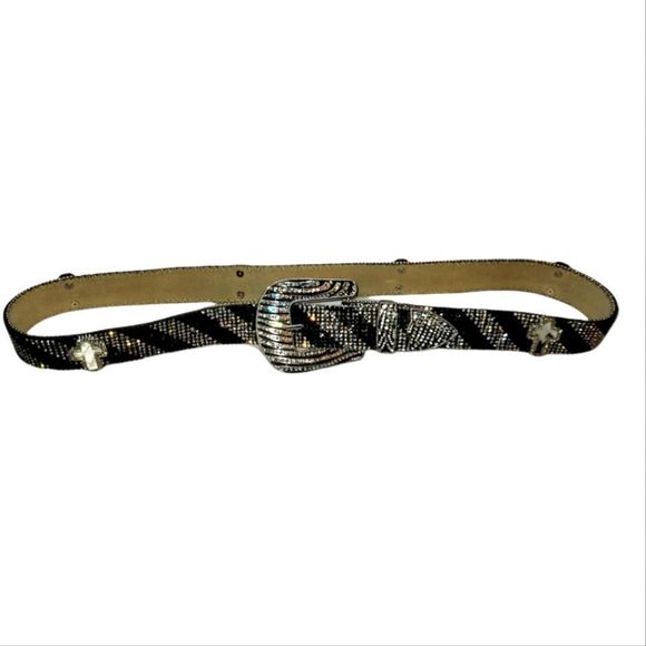Women\'s Genuine Leather Embellished Belt Size XL